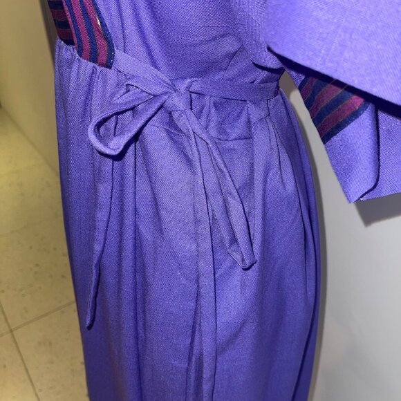 Meo Fashions By Kit Vintage Womens Dress Size Large Purple Kimono Sleeve Maxi - Picture 5 of 16